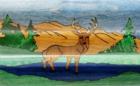 Inlaid Deer design - Click Image to Close